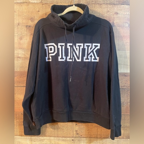 PINK Victoria's Secret Tops - PINK Cropped Cowl Neck Oversize Sweatshirt